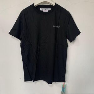 Off-White Black Crewneck Logo Short Sleeve Tee